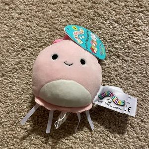 Squishmallow Kellytoy | 3.5” Jayda the Pink Jellyfish Keychain